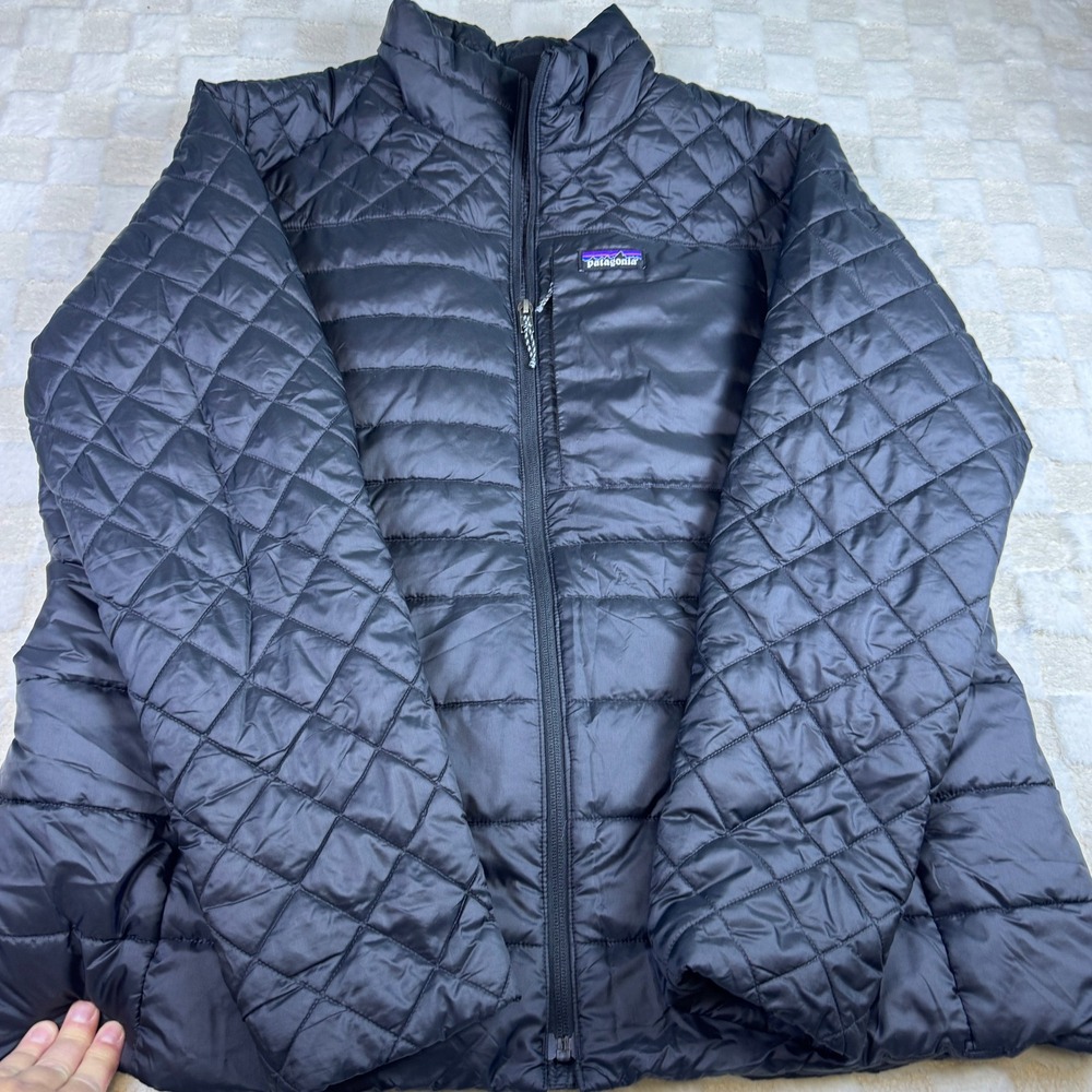 Patagonia Nano Puff Jacket Womens XXL Black Quilted Full Zip Insulated Puffer